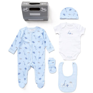 Baby Boys Starter Layette Gift Set - Animals - BLOSSOM & MOON
