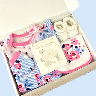 Baby Girls Layette Gift Set - Rose - BLOSSOM & MOON