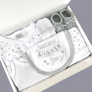Baby Unisex Layette Gift Set - Welcome Little Star - BLOSSOM & MOON