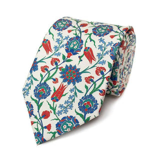 Fox and Chave Iznik Flower Silk Tie - BLOSSOM & MOON