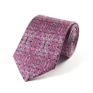 Fox and Chave Mackintosh Rose & Teardrop Silk Tie - BLOSSOM & MOON