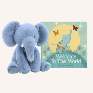 New Unisex Baby Hamper Gift Set - Elephant with a Luxury Magnetic Gift Box - BLOSSOM & MOON