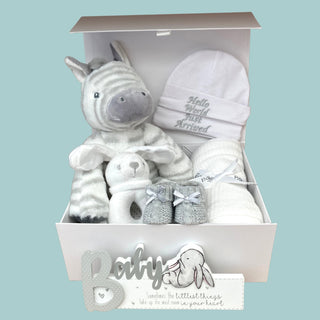 Baby Unisex Hamper Gift Set - Zebra - BLOSSOM AND MOON