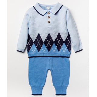Boys Knitted Outfit - Jumper and Trousers - BLOSSOM AND MOON