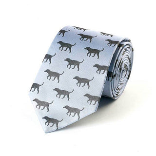 Fox and Chave Labrador Blue Silk Tie - BLOSSOM AND MOON