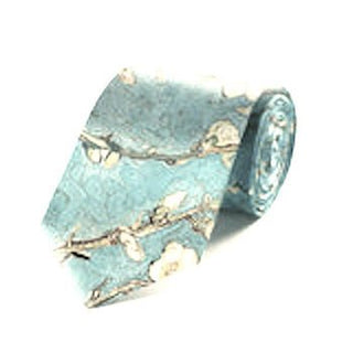 Fox and Chave Van Gogh Almond Blossom Silk Tie - BLOSSOM AND MOON