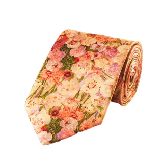 Fox and Chave William Mackintosh Pinks Silk Tie - BLOSSOM AND MOON