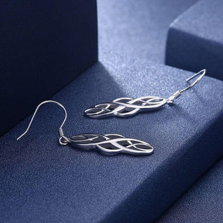 Handmade Sterling Silver Twisty Drop Earrings - Kids Wear Character