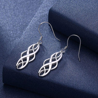 Handmade Sterling Silver Twisty Drop Earrings - Kids Wear Character