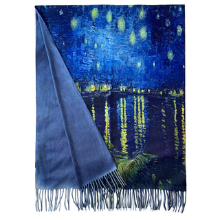 Large Van Gogh 'Starry Night Over The Rhone' Scarf - BLOSSOM AND MOON