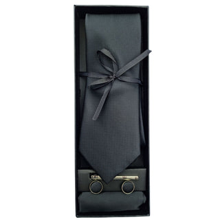 Luxury Grantchester and Cavendish Black Silk Tie set - BLOSSOM AND MOON