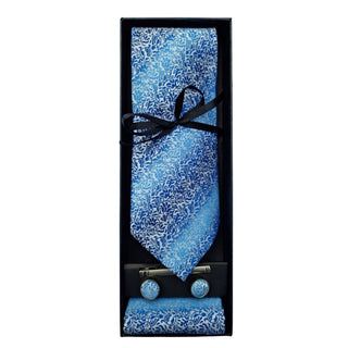 Luxury Grantchester and Cavendish Blue Floral Silk Tie set - BLOSSOM AND MOON
