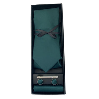 Luxury Grantchester and Cavendish Dark Green Silk Tie set - BLOSSOM AND MOON