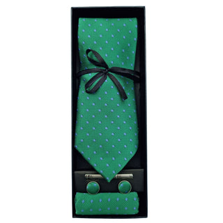 Luxury Grantchester and Cavendish Green Polka Dot Silk Tie set - BLOSSOM AND MOON