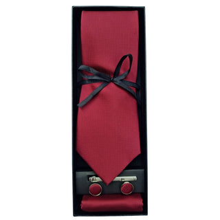 Luxury Grantchester and Cavendish Red Silk Tie set - BLOSSOM AND MOON