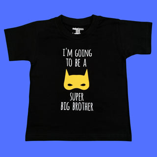Rocket & Rose Boys Big Brother T Shirt - I'm going to be a Super Big Brother - BLOSSOM AND MOON